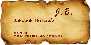 Jakubek Bulcsú névjegykártya